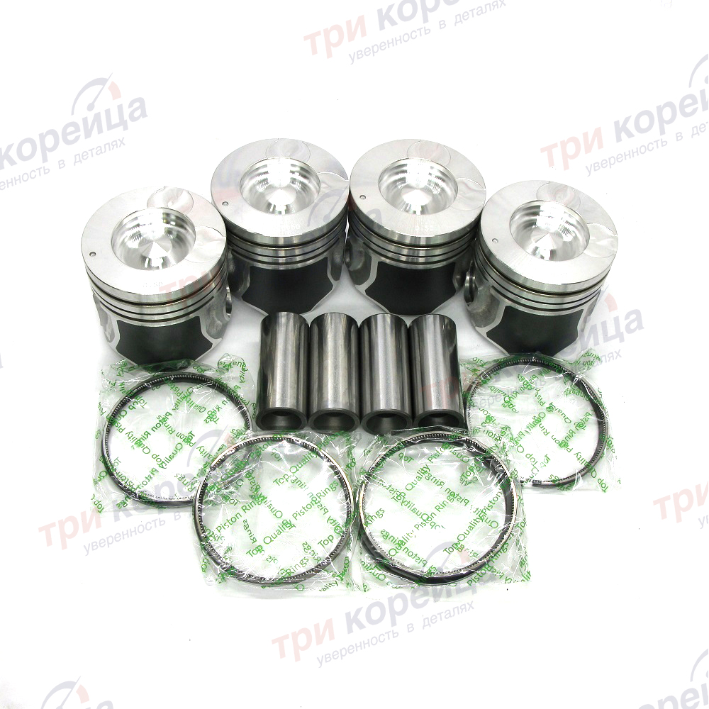 Поршнекомплект двигателя 0,50 (к-т 4шт. + пальцы + поршневые кольца) D4CB Porter2 Autowelt Германия PN32461. Фото №1 в каталоге ТРИКОР.