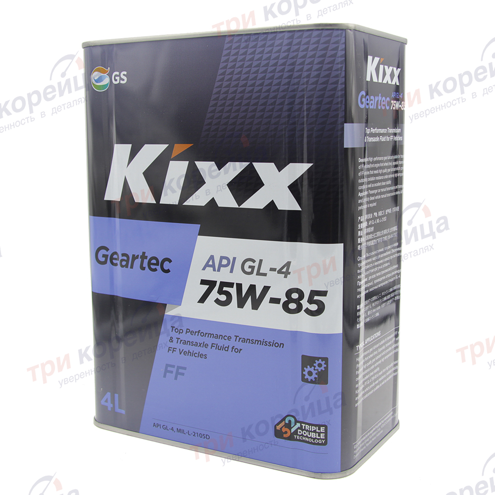 Масло трансмиссионное (КПП) Kixx Geartec FF GL-4 75W-85 (4л) Bongo3. Артикул L271744TE1. Производитель GSoil Корея. Изображение №1