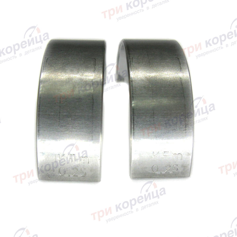 Вкладыши шатунные на 1 шатун 0,25 Solaris IX35 Elantra Tucson Rio Ceed Sportage Cerato Carens # Оригинал 230602B913-1. Фото №1 в каталоге ТРИКОР.
