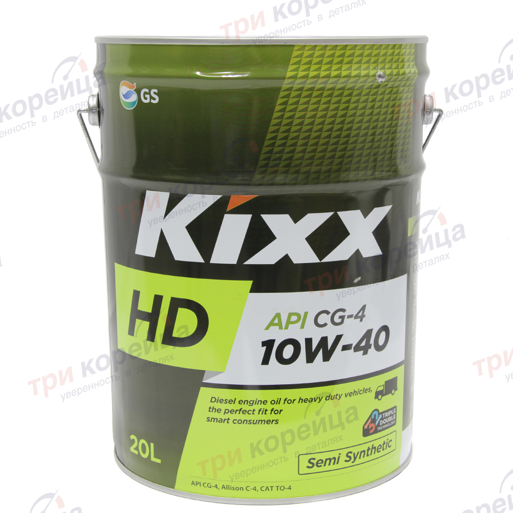 Масло моторное дизель Kixx HD полусинтетика CG-4 10W-40 (20л) GSoil Корея L5255P20E1. Фото №1 в каталоге ТРИКОР.