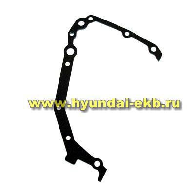 Прокладка передней крышки двигателя нижняя (масляного насоса) D4BF D4BH Porter Starex PartsMall Корея P1AA010. Фото №1 в каталоге ТРИКОР.