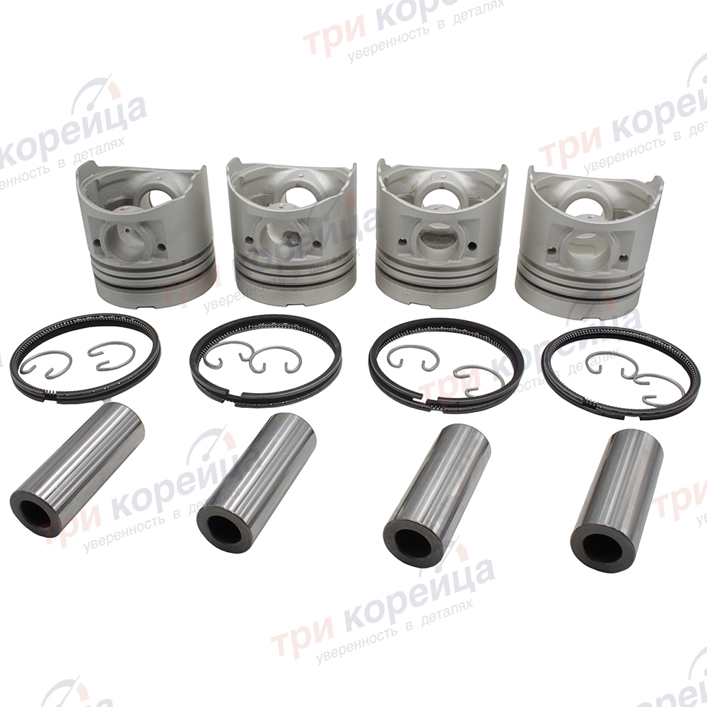Поршнекомплект двигателя D4BF Porter STD (к-т 4шт. + пальцы + поршневые кольца) +++ Autowelt Германия PN32050. Фото №1 в каталоге ТРИКОР.
