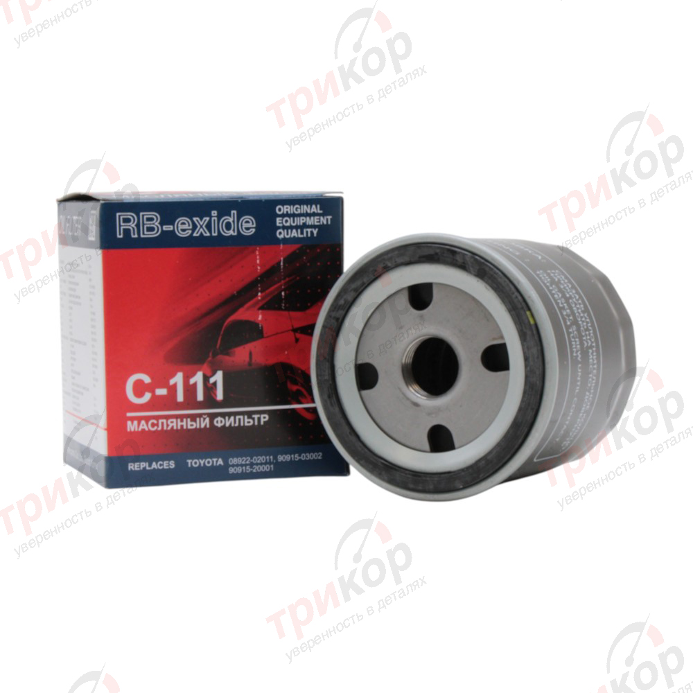 Фильтр масляный Toyota Mark Chaser 4Runner Hilux Fortuner Land_Cruiser_Prado JZ 1G M VZ 22R 2TZFE 1K RB-Exide Корея C111. Фото №1 в каталоге ТРИКОР.