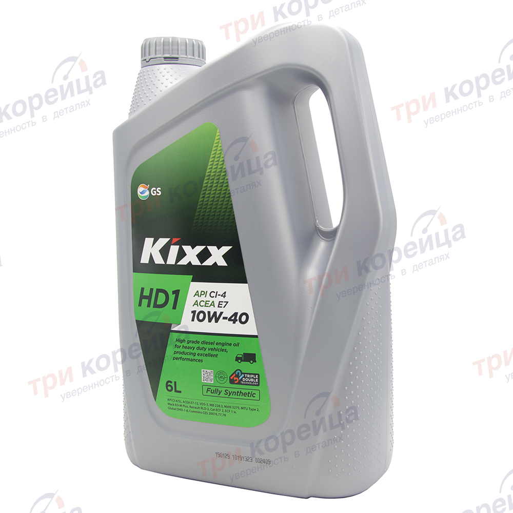 Масло моторное дизель Kixx HD1 CI-4 10W-40 (6л) K3000. Артикул L2061360E1. Производитель GSoil Корея. Изображение №1