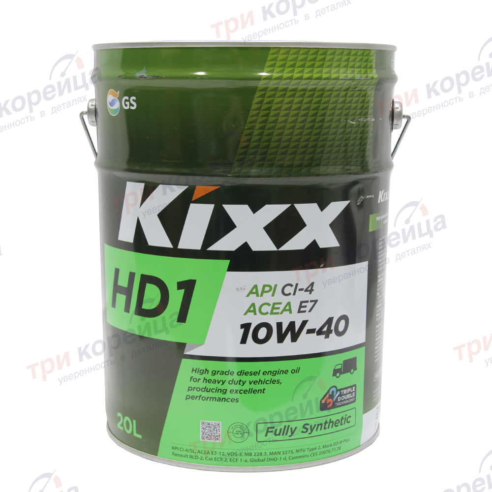 Масло моторное дизель Kixx HD1 CI-4 10W-40 (20л) K3000. Артикул L2061P20E1. Производитель GSoil Корея. Изображение №1