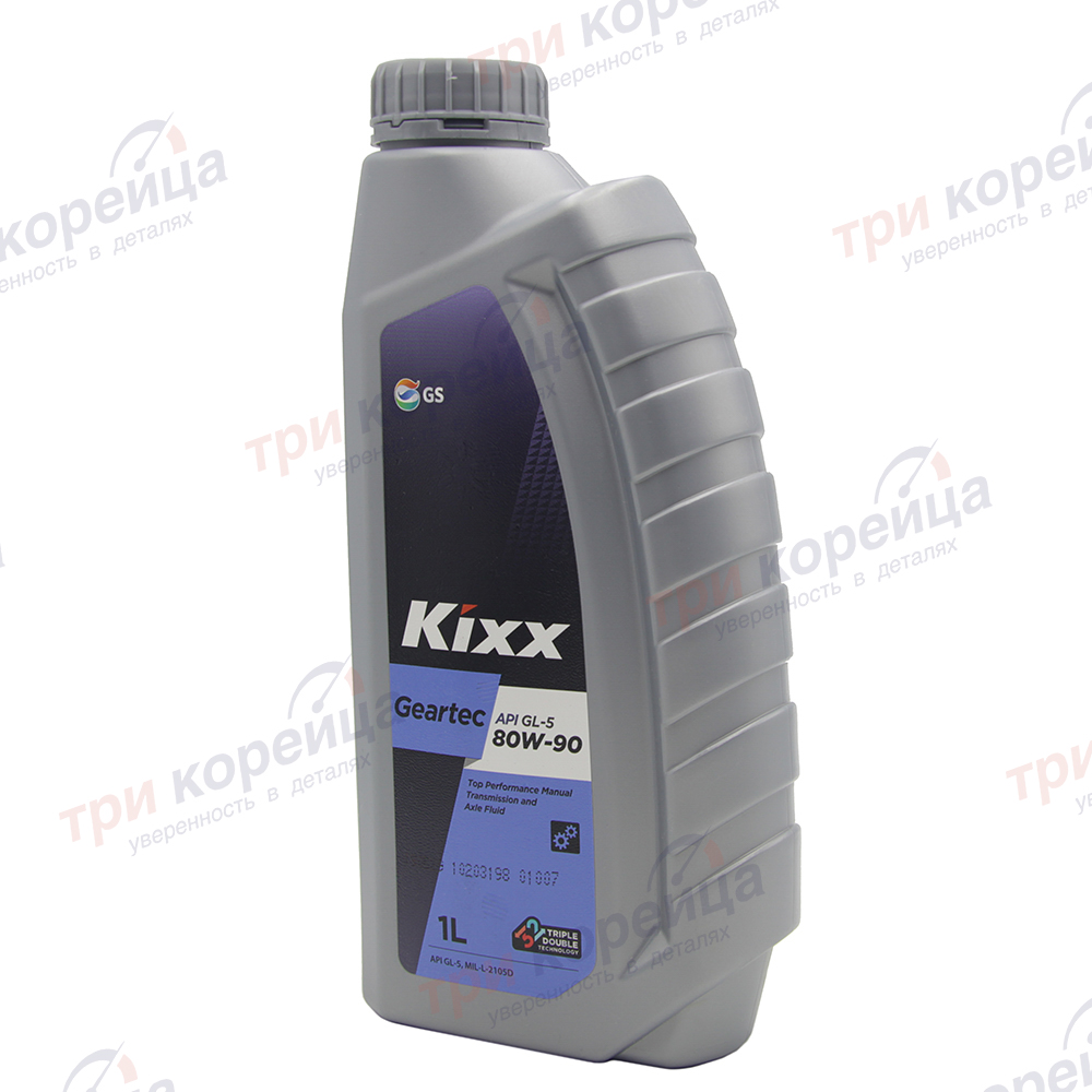 Масло трансмиссионное (мост) Kixx Geartec GL-5 80W-90 (1л) HD35. Артикул L2983AL1E1. Производитель GSoil Корея. Изображение №1