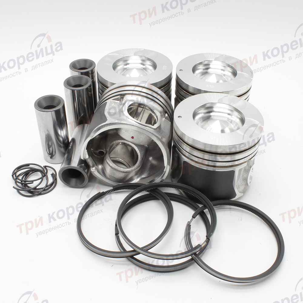 Поршнекомплект двигателя STD A (к-т 4шт. + пальцы + поршневые кольца) D4CB Porter2 Autowelt Германия PN32460. Фото №1 в каталоге ТРИКОР.