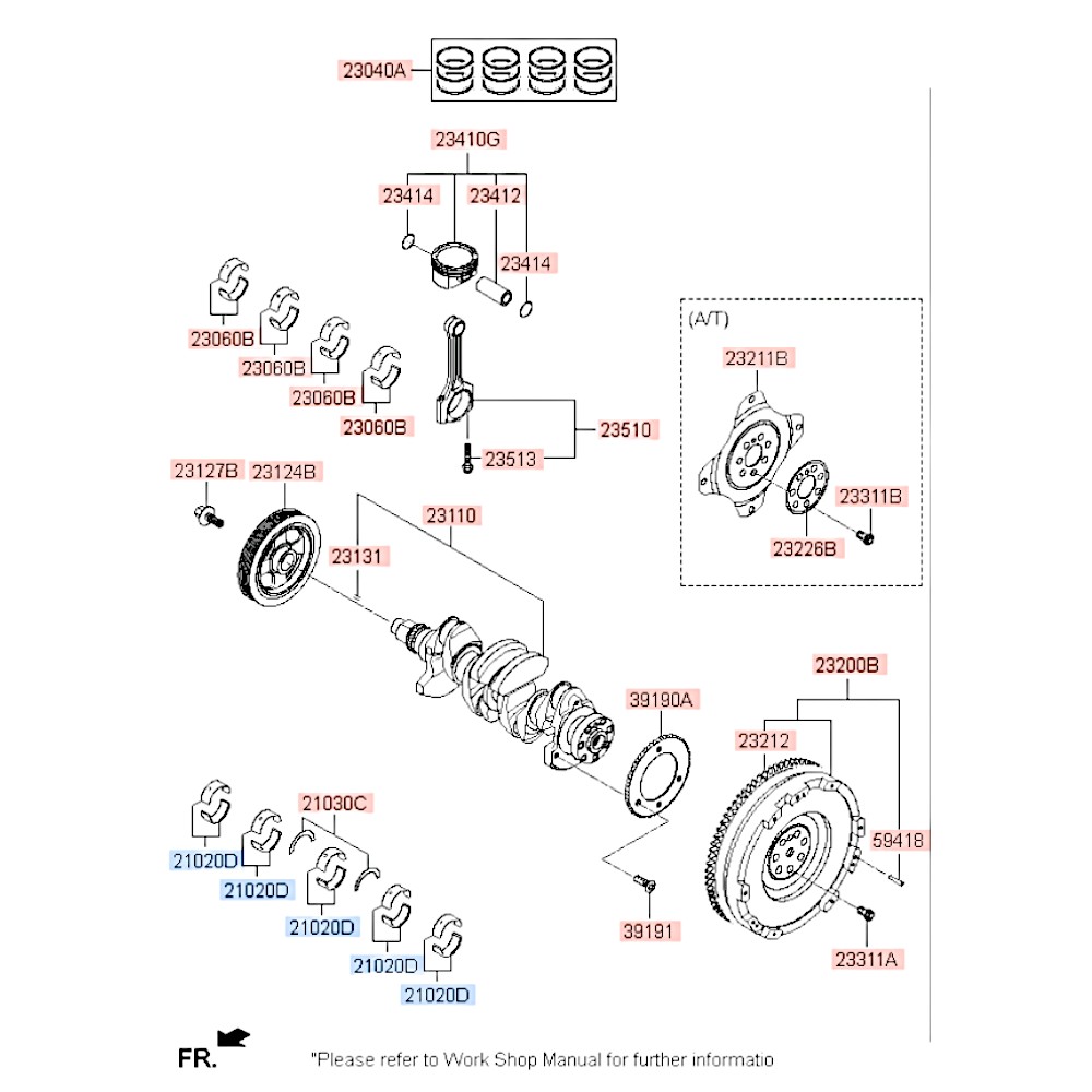 Вкладыши коренные комплект STD Soul. Артикул 210202E000. Производитель All4Motors Китай. Изображение №1