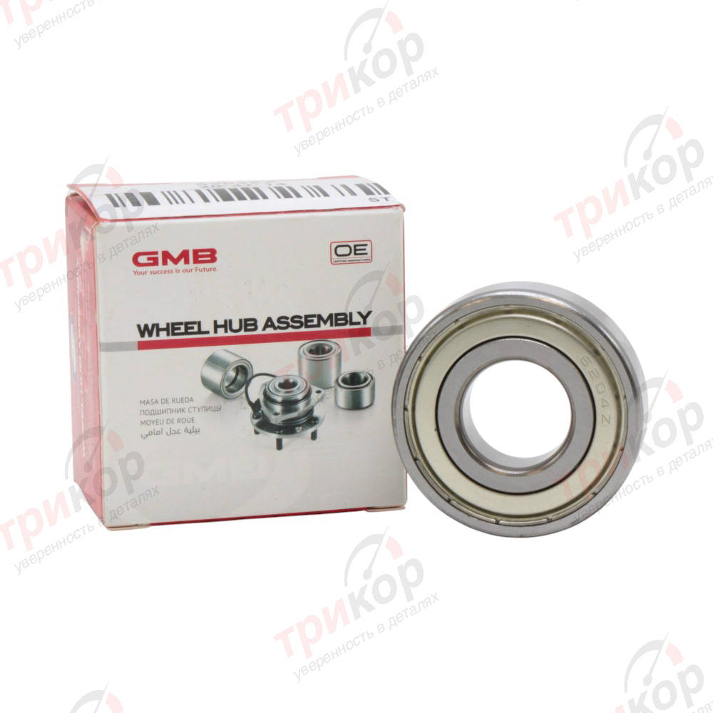 Подшипник маховика D4DB D4DD Hyundai HD65 HD72 HD78 County GMB Япония 6204-ZZ. Фото №1 в каталоге ТРИКОР.