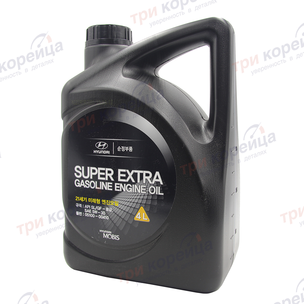 Масло моторное бензин HND Super Extra gasoline Engine Oil SAE 5W-30 API-SL (4л) Sonata. Артикул 0510000410. Производитель Оригинал. Изображение №1