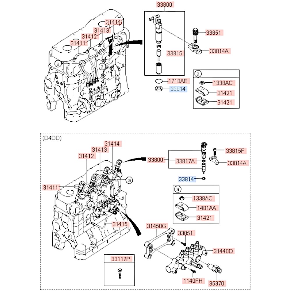 Кольцо уплотнительное топливной форсунки (конус) D4DD HD65/78. Артикул 3381345600. Производитель AMR Россия. Изображение №1