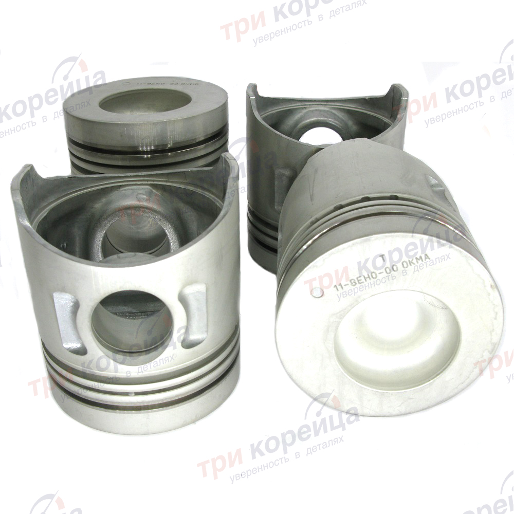 Поршень двигателя D4AL (к-кт 4шт.) EURO1 (без пальцев) HD72. Артикул 2341141410. Производитель YPR Корея. Изображение №1