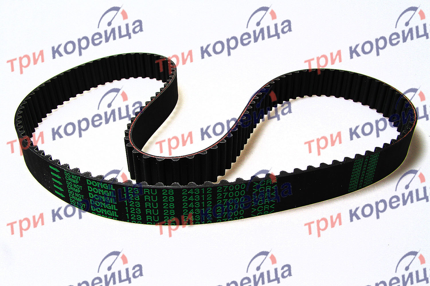Ремень ГРМ 2.0 2.2 CRDI (D4EA/EB) Hyundai Kia Tucson Sportage Santa Fe Тагаз Accent Тагаз Sonata Getz Matrix Elantra Тагаз I30 Grandeur Ceed Optima Cerato Оригинал 2431227000. Фото №1 в каталоге ТРИКОР.