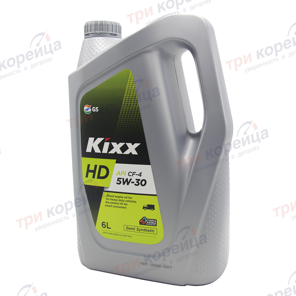 Масло моторное дизель Kixx HD полусинтетика CF-4 5W-30 (6л) Bongo3. Артикул L5257360E1. Производитель GSoil Корея. Изображение №1