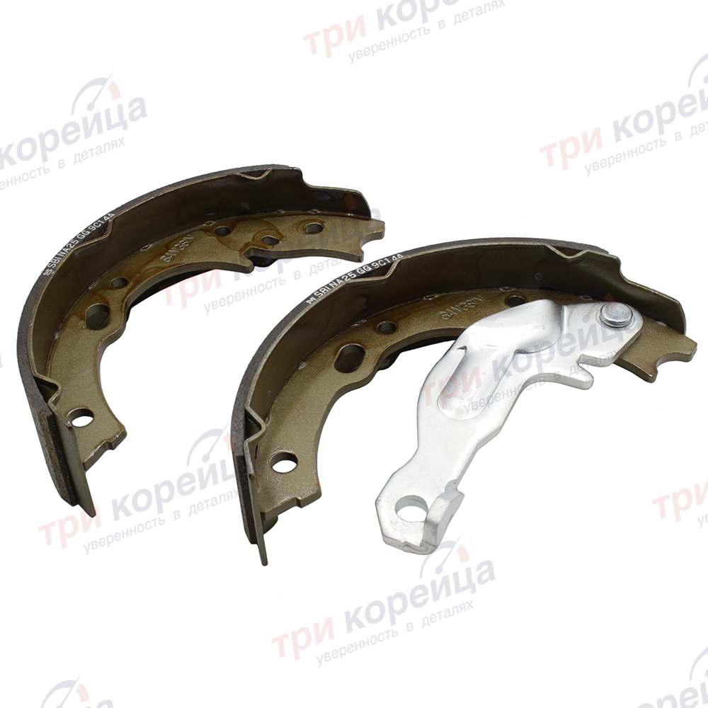 Колодки стояночного тормоза (к-кт. 2шт.) D4DB/DD HD65/78. Артикул 598225HA20. Производитель Sangsin Brake Корея. Изображение №1